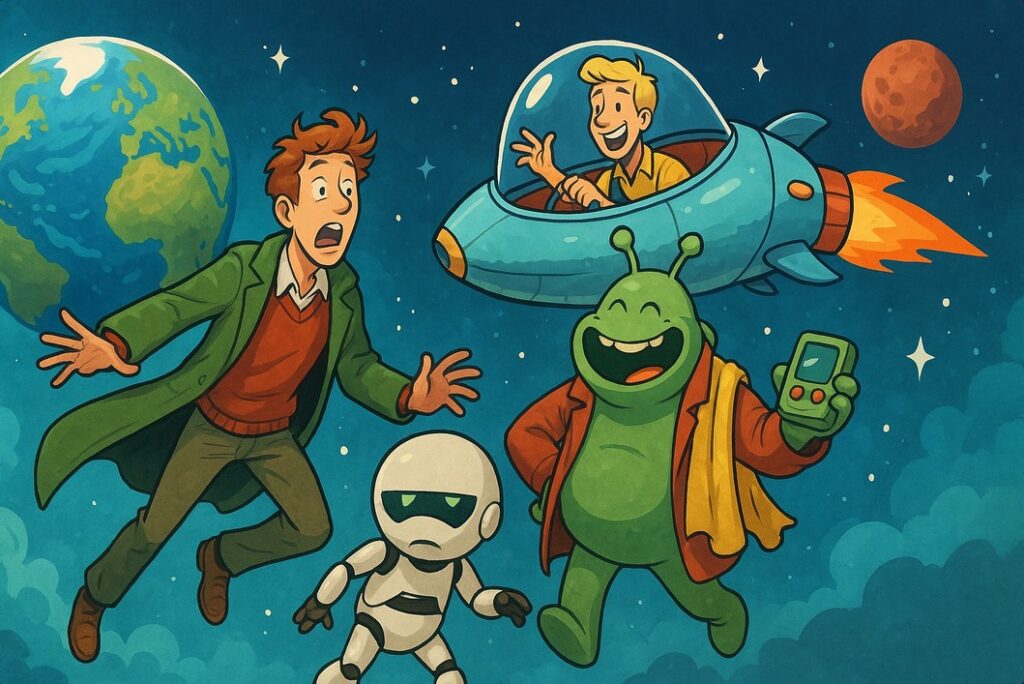 Klassisk sci-fi med humor, eventyr og kultstatus